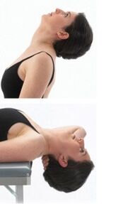 Gimnasia de cuello para el tratamiento de la osteocondrosis.